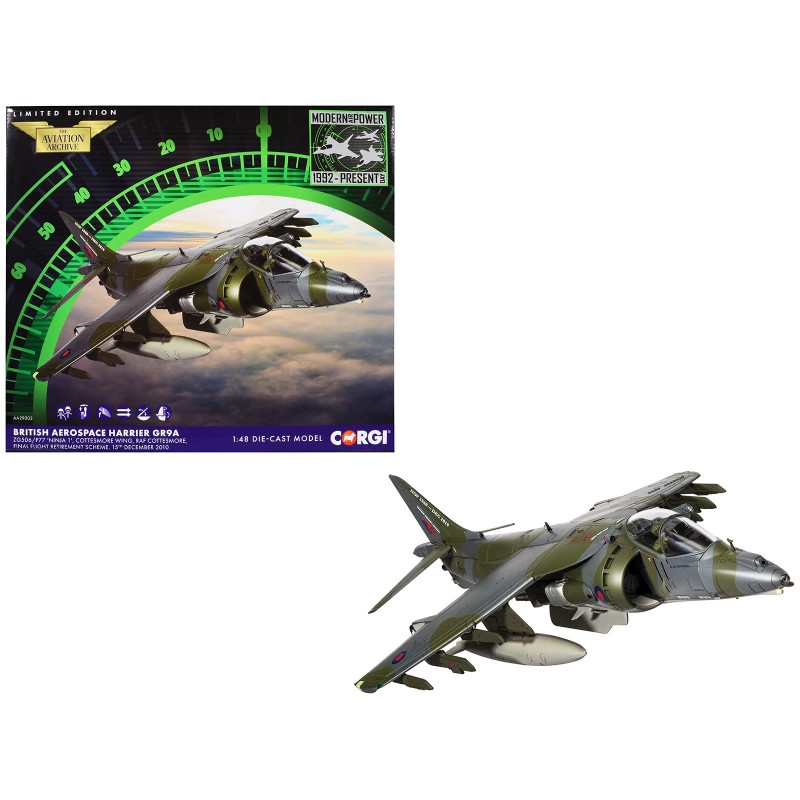 DCD British Aerospace Harrier GR9A Diecast Aircraft 'ZG506/P77 Ninja 1'