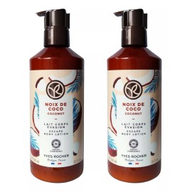 Yves Rocher Maxi Crema Corporal Fluida Yves Rocher Noix De Coco *2piezas