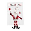 Mud Pie Christmas Dangle Gnome Tea Towel, FA La La,