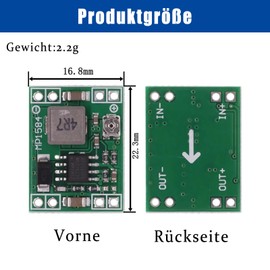 GERUI Pack of 10 DC-DC Step-Down Converter 4.5-28V to 0.8-20V for MP1584-EN Ultra Small DC-DC 4.5-28V to 0.8-20V Step-Down Adjustable Converter
