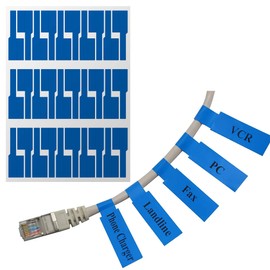 Mr-Label® (20 Sheets, 600 Labels) Blue Self-Adhesive Cable Label - Waterproof | Tear Resistant | Durable - with Online Print Tool - for Laser Printer