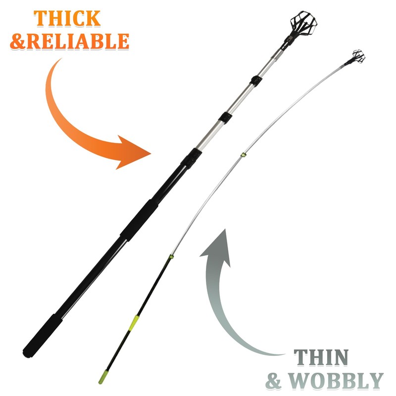 28FT Reach Telescopic Extension Pole, 5-20FT Multi-Purpose Extendable Pole with