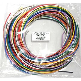 Sanko Densho UL1007 Heat Resistant Vinyl Insulated Wire, Black, White, Red, Yellow, Green, Blue, Brown, Orange, Gray, Purple, AWG16 (10 Colors) UL1007 AWG-16, 10 Colors (5 m x 10 Colors)