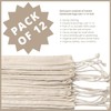 DR 100 Percent Cotton Muslin Drawstring Bags 12-Pack For Storage