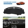 FIILINES Dash Cover for Dodge Challenger 2015-2024, Dashboard Mat Cover