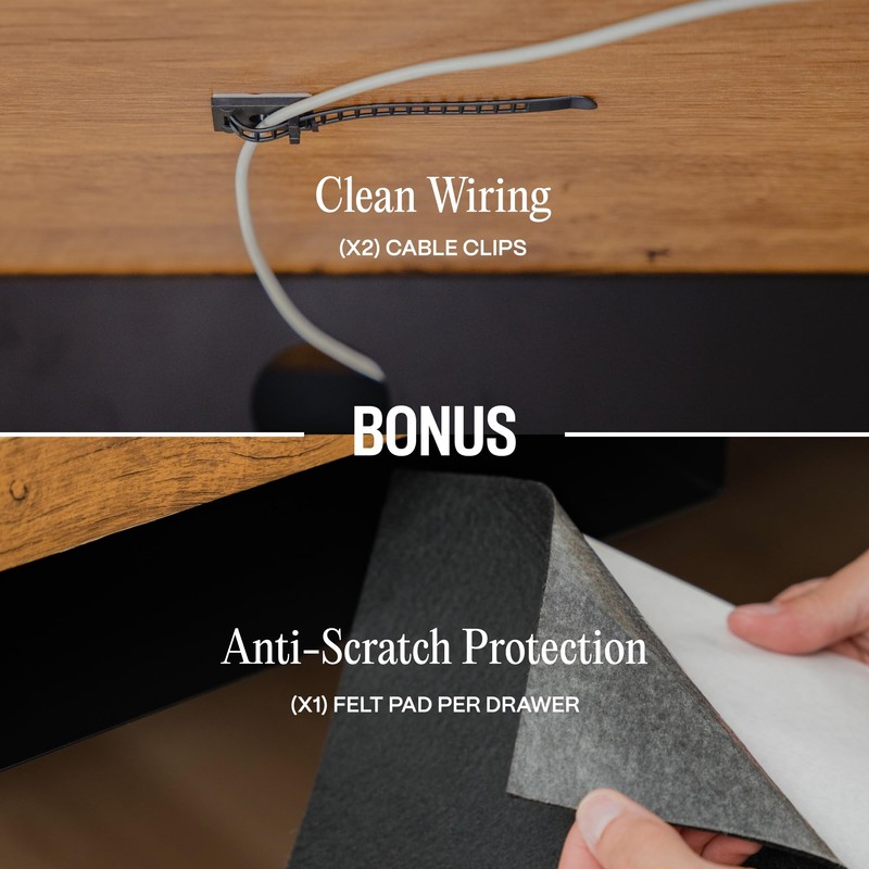 COREMINDED Under Desk Drawer Slide-Out – Lockable Metal Storage Drawers