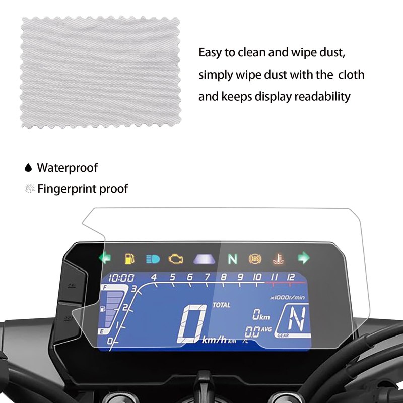 HAONEL Instrument Film Dashboard Screen Protector Replacement for Honda CB300R