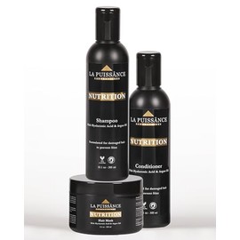 LA PUISSANCE Champú, Acondicionador Y Mascarilla Capilar Con Aceite De Argán Marroquí Y Ácido Hialurónico Nutrición, Hidratación Y Humectación Para