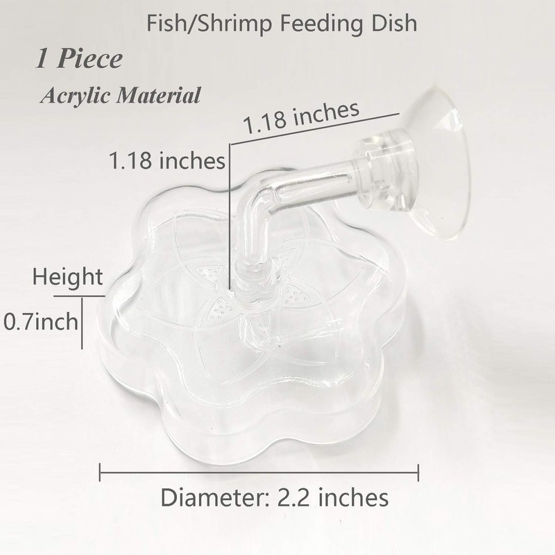 JZMYXA Aquarium Shrimp/Small Fish Feeding Dish Feeder Dish, Acrylic Material,