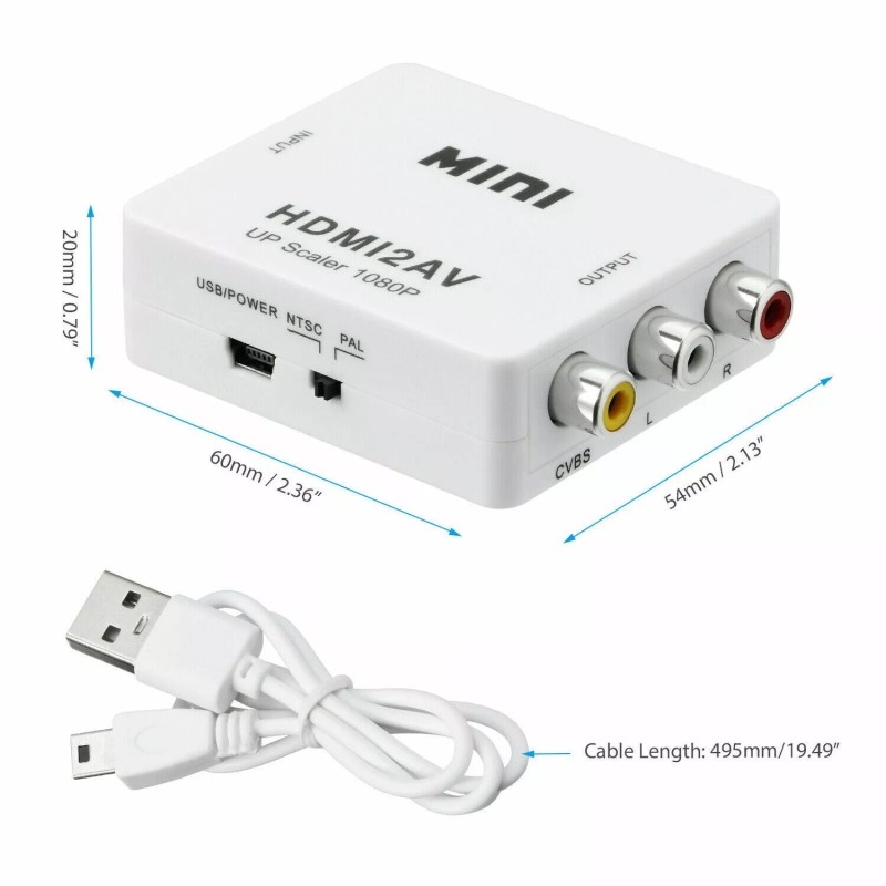 Miniduino HDMI2AV Mini Converter HDMI To AV Adapter HDMI to