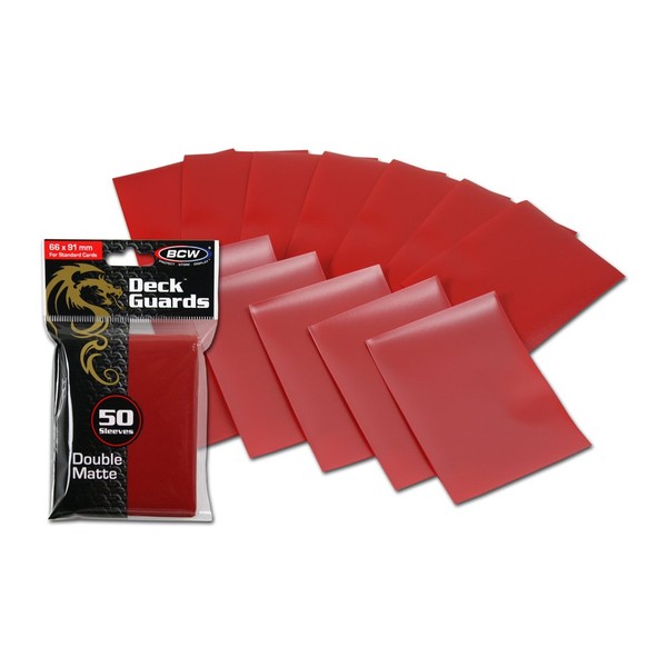 1500 Red Double Matte Deck Guard Card Sleeves - Ultra Protectors - MTG - YU-GI-OH!