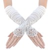 Women's 13.8"/ 21" Long 1920s Flapper Evening Opera Satin Gloves,