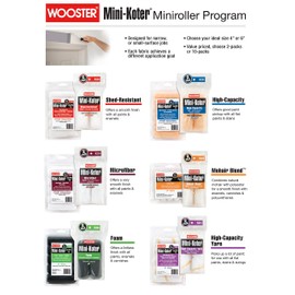 Wooster Brush R012 4 Inch Mini Roller 12 Inch Frame - Pack of 12