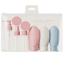 KQHOMEI Travel Bottle, Pouch Container, 11 Pieces, Refill Bottle, Divided Bottle, Leak Proof, Lotion, Lotion, Cream, Shampoo, Refill, Travel, Storage, Seal, Sauna, Gym, Bath Set, Travel, Business