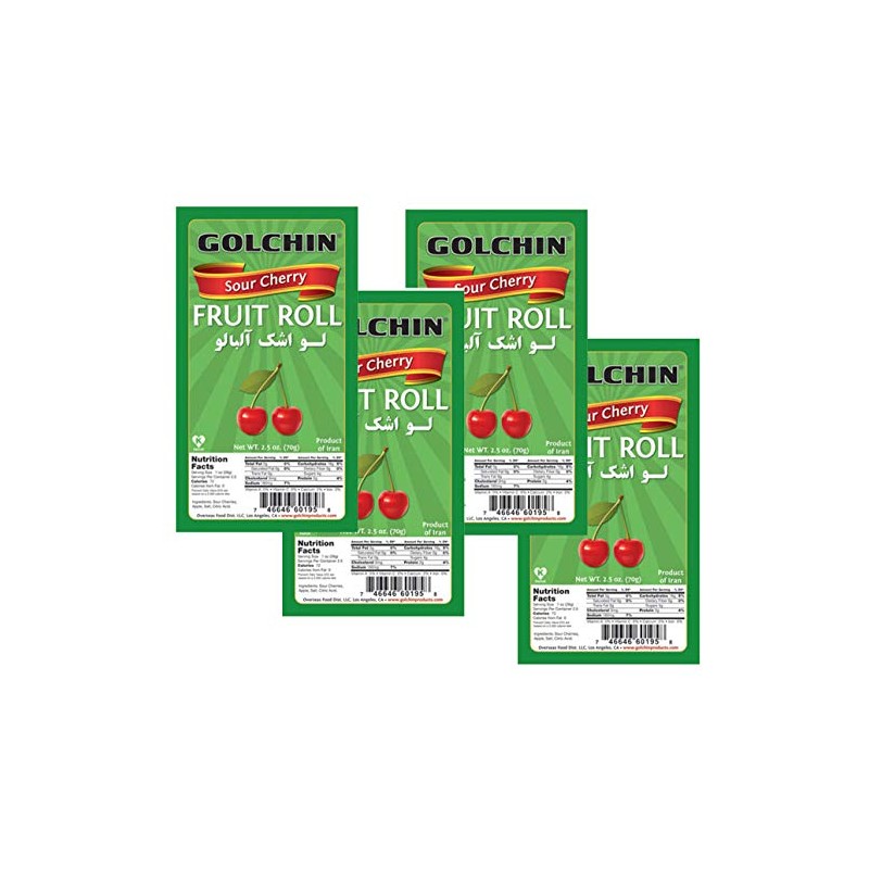 Golchin, Vegetarian, Fruit Roll Leather (Lavashak), 2.5 oz (Pack of