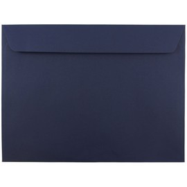 JAM PAPER 9 x 12 Booklet Premium Envelopes - Navy Blue - 25/Pack