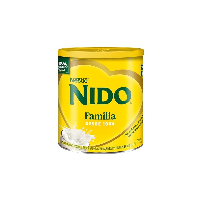 Nido Familia Leche Parcialmente Descremada en Polvo Adicionada con Fibra