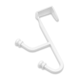 Whitmor Over the Door Double Hook, White