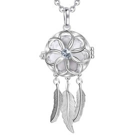 AEONSLOVE Bola Harmony Ball Pregnancy Chain Dream Catcher Angel Caller Pendant Necklace Pregnancy Jewellery Gifts for Pregnant Mother, copper