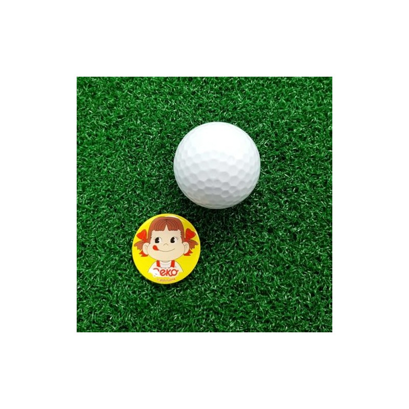 HOKUSHIN TRADING MK0476 Golf Ball Marker Peko-chan Acrylic Marker Yellow