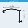 Hibbent All Metal 16'' Shower Head Extension Arm, Solid Brass