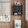 Mino Kesper Bathroom Wall Cabinet with Barn Doors, Wall Mounted