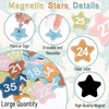 FYSUIMU 55Pcs Numbers Magnetic Accents Boho Star Numbers 1-36 with