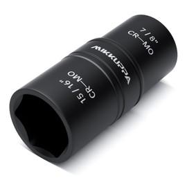 MIKKUPPA 1/2" Drive Impact Socket Set - 7/8" x 15/16" Flip Socket, 6-Point Cr-Mo Durable Corrosion-Resistant Steel Double Ended Lug Nuts Impact Flip Socket