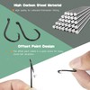 Atibin Steel Bass Fishing Hooks Freshwater Bait Sharp Fishing Hook