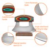 Pizza Cutter Rocker Knife, Sharp Ulu Knife with Wooden handle,