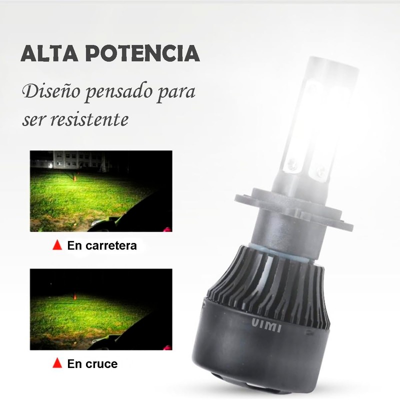 Kit 2 Focos Led Modelo H7 Luz Blanca De 4