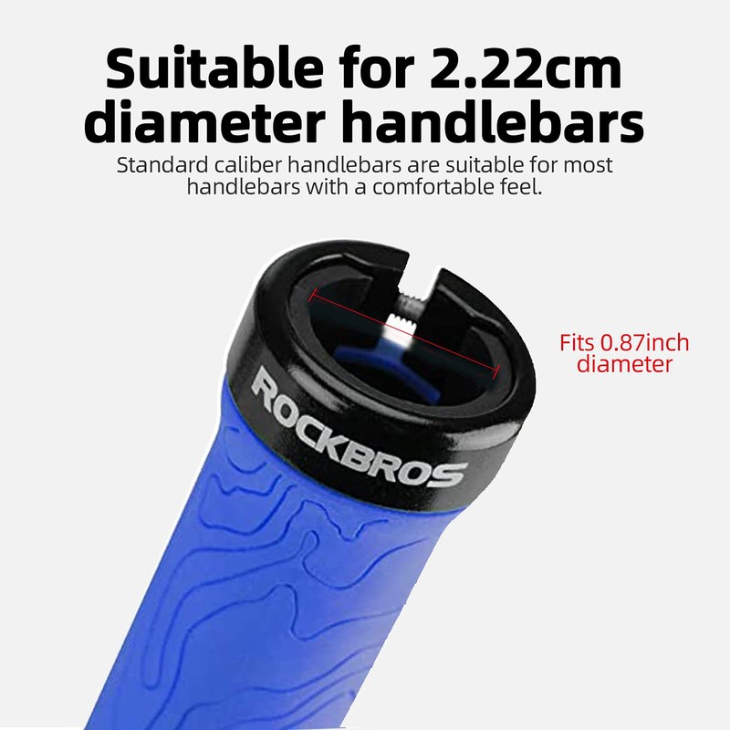 ROCKBROS Bike Handlebar Grips Double Lock-on Bicycle Handle Bar Ends