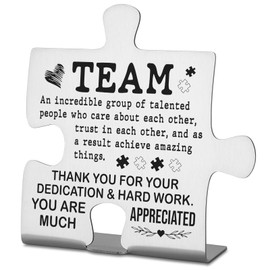 Team Gifts for Employees, Colleagues, Appreciated Coworker Gift, Thank You Coworkers Gift for Women Men, Teamwork Quotes Motivational Quotes for Office Home Decorative Signs Plaques WDD5