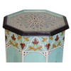 Moroccan Handmade Wood Table Side Tall Delicate Hand Painted Exquisite