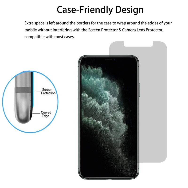 HKKAIS 2-2 Pack Easy Alignment Tool Privacy Screen Protector Designed