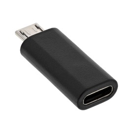 InLine® 33302I USB 2.0 Adapter Micro USB to USB Male to USB Type C Female Connector Black