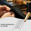 WILLBOND 6 Pieces Canvas Leather Sewing Awl Needle with Copper