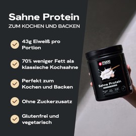 MaxiNutrition Cream Protein 500 g, 43 g Protein per Serving, Whey and Casein, for Cooking and Baking, Neutral Flavour, No Sweeteners, Low Sugar, for Muscle Building and Maintenance