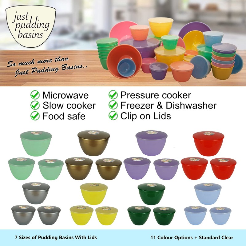 Just Pudding Basins Pastel Colours 1/4 Pint Small Basin and