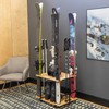 Teal Triangle Freestanding Ski Organizer, Floor Stand Storage Rack for