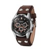BUREI Mens Watches Quartz Movement Chronograph Leather Strap Men's Wrist