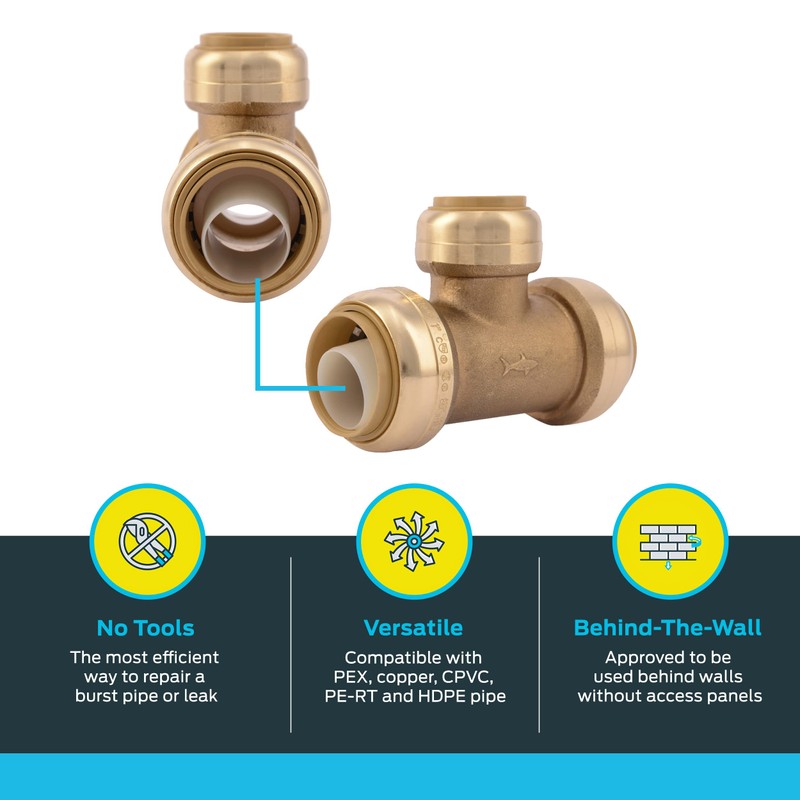 SharkBite 1 Inch x 1 Inch x 3/4 Inch Reducing