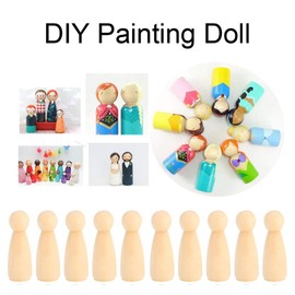 ZJchao Cuerpos de Muñecas de Clavija, 10 piezas 65mm Muñeca sin Terminar formas de personas inacabadas Cuerpos de personas Muñecas de ángel para manualidades DIY Creativas Decoración