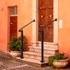 Zwinz Adjustable Handrail 1-2 Step, Wall&Floor Mounted Wrought Iron Handrails,
