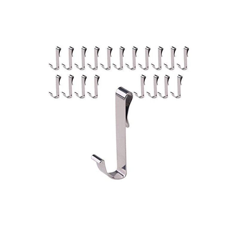 Svaitend 20 Pack Stainless Steel J Shaped Hook, Hanging Sink