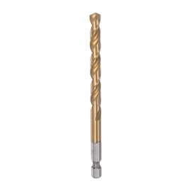 sourcing map 1/4 Inch Hex Shank Drill Bit 7 mm Titanium Bore Bits Set M35 High Speed Steel Rotary Drill Bit 110 mm Long Full Grounding for Wood Stainless Steel Metal Plastic