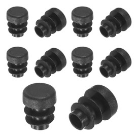 M METERXITY 10-Pack Round Plastic Hole Plugs, 1/2" (12mm) Plastic Tubing End Caps for Patio/Chairs/Fences, Metal Tubing Leg Cap, Furniture Pipe Insert Sliders Glides