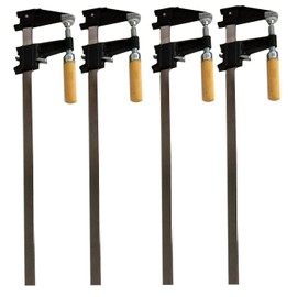 Set of 4-18" Steel Bar Clamp with Metal Ratcheting System and Quick Release Suitable for a Wide Range of Woodworking and Metalworking