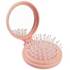 Small Folding Hair Brush with Mirror for Travel, Purse and
