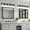 Donrao 40-Inch 5-Light LED Modern Black Bathroom Vanity Light Fixtures